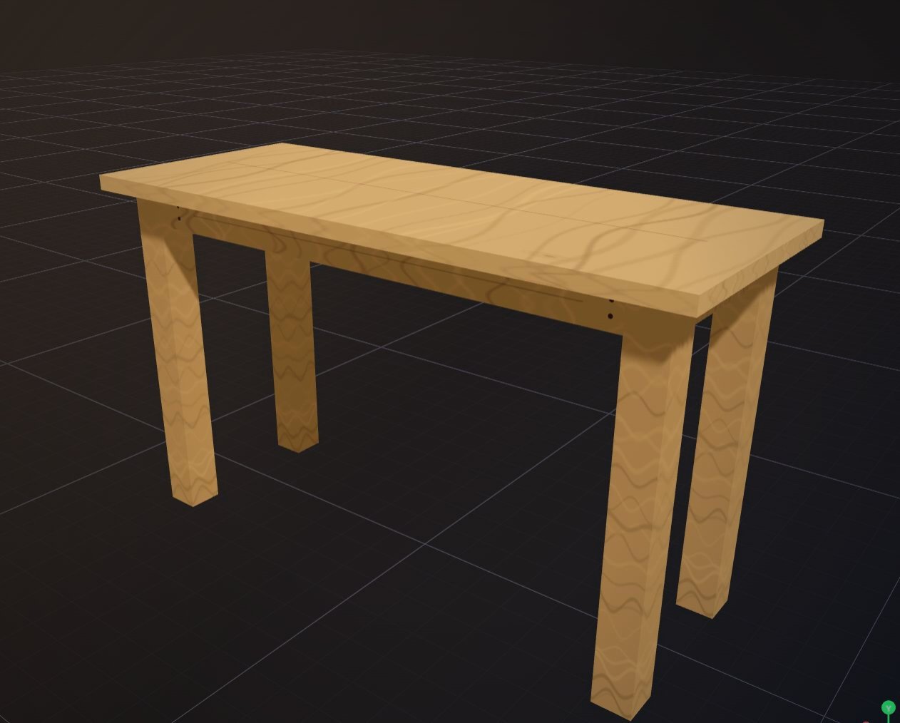 The same workbench as a photo-real AI render